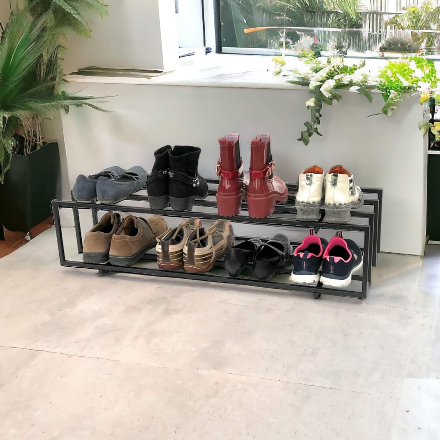 Schuhregal mit 2 Ebenen