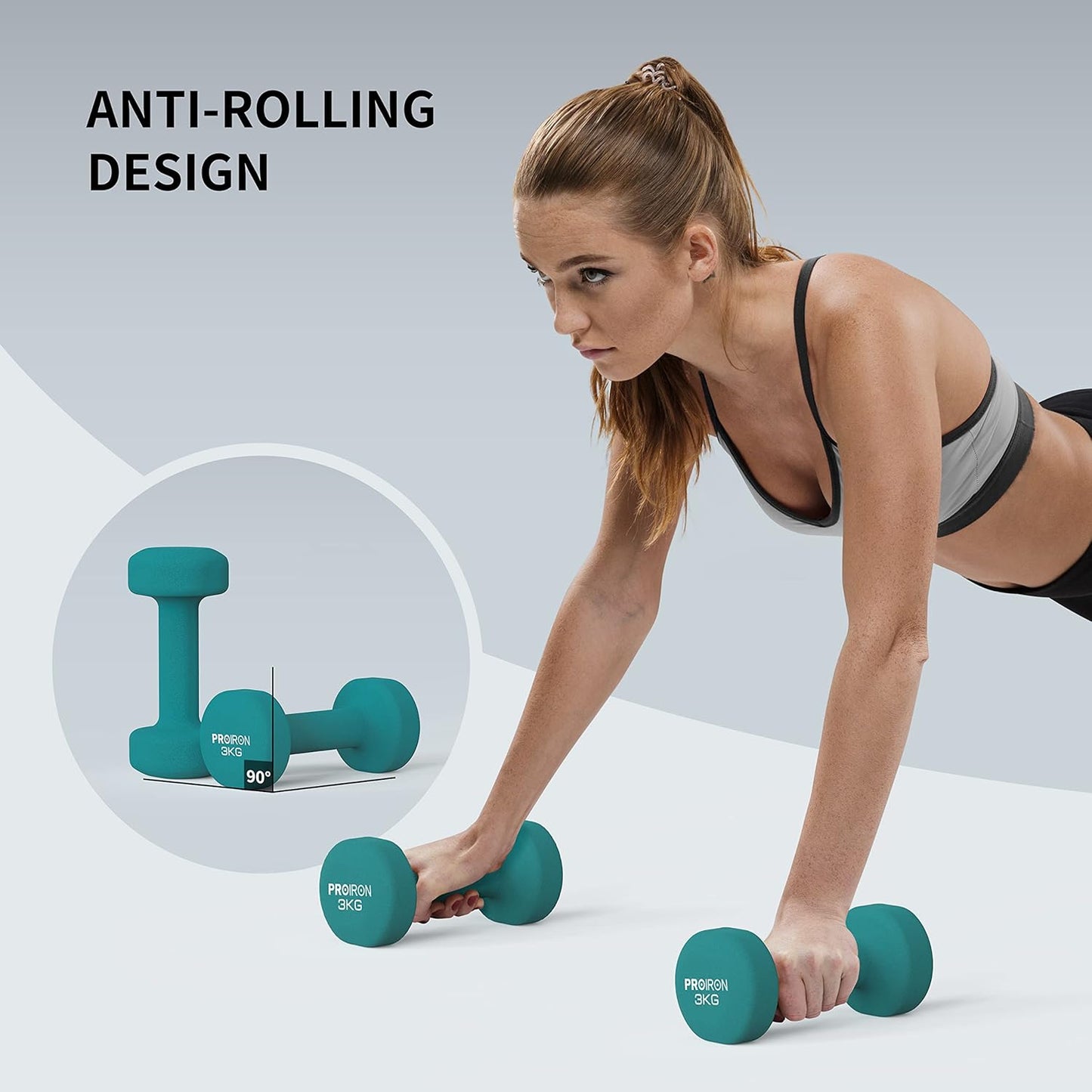 Neopren Kurzhanteln-Set, 2 X (1+2+3)KG