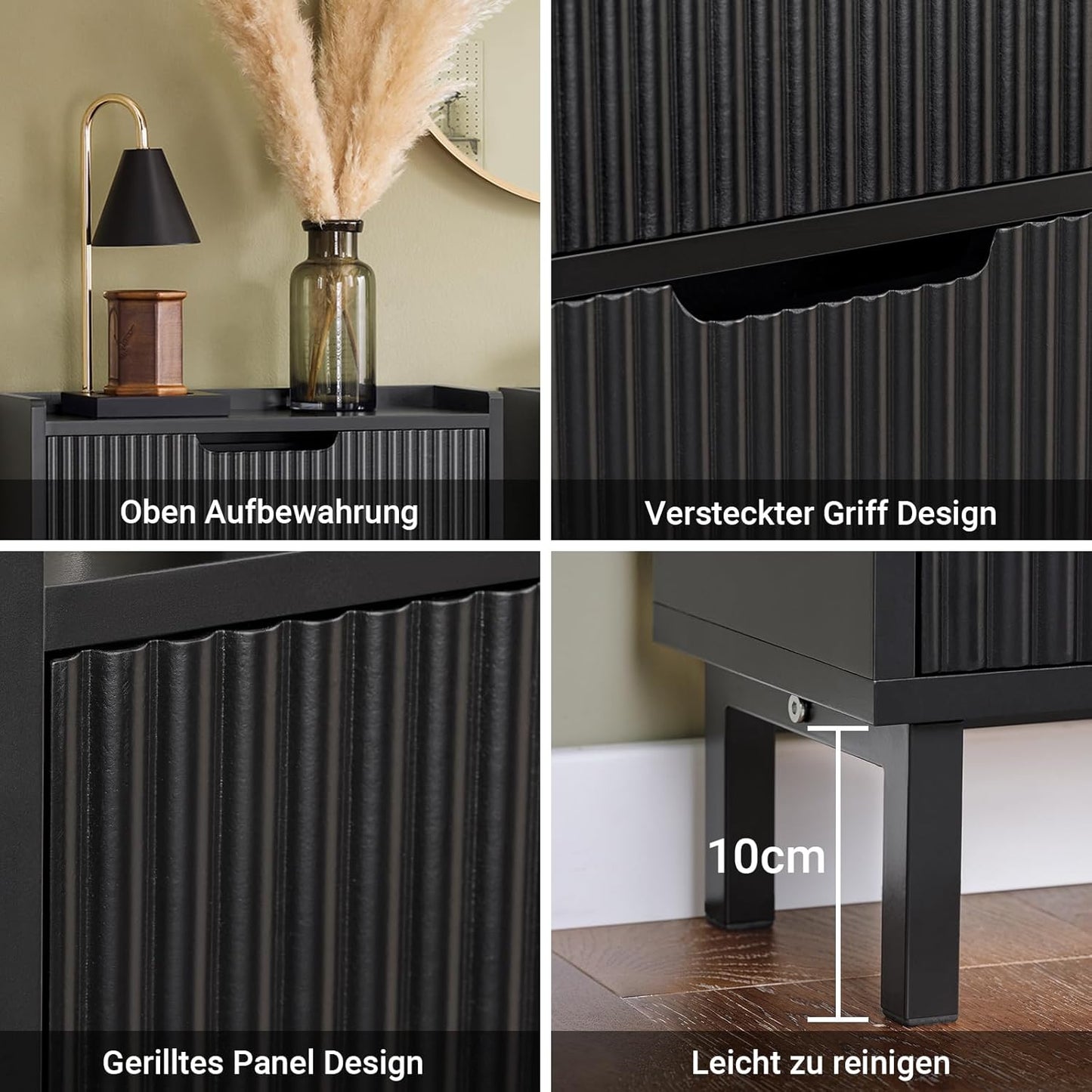 Schmaler Schuhkipper mit 2 Klappen (50x90x19cm), 50cm (W) x 19cm (D) x 90cm (H) Schwarz
