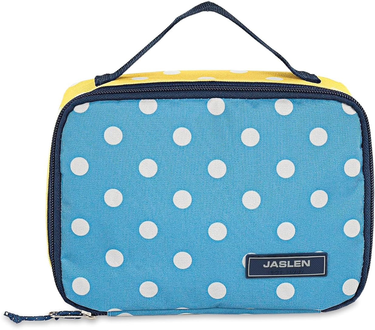 Kleine Isoliertasche für die Arbeit, Blaue Jeans-gelb