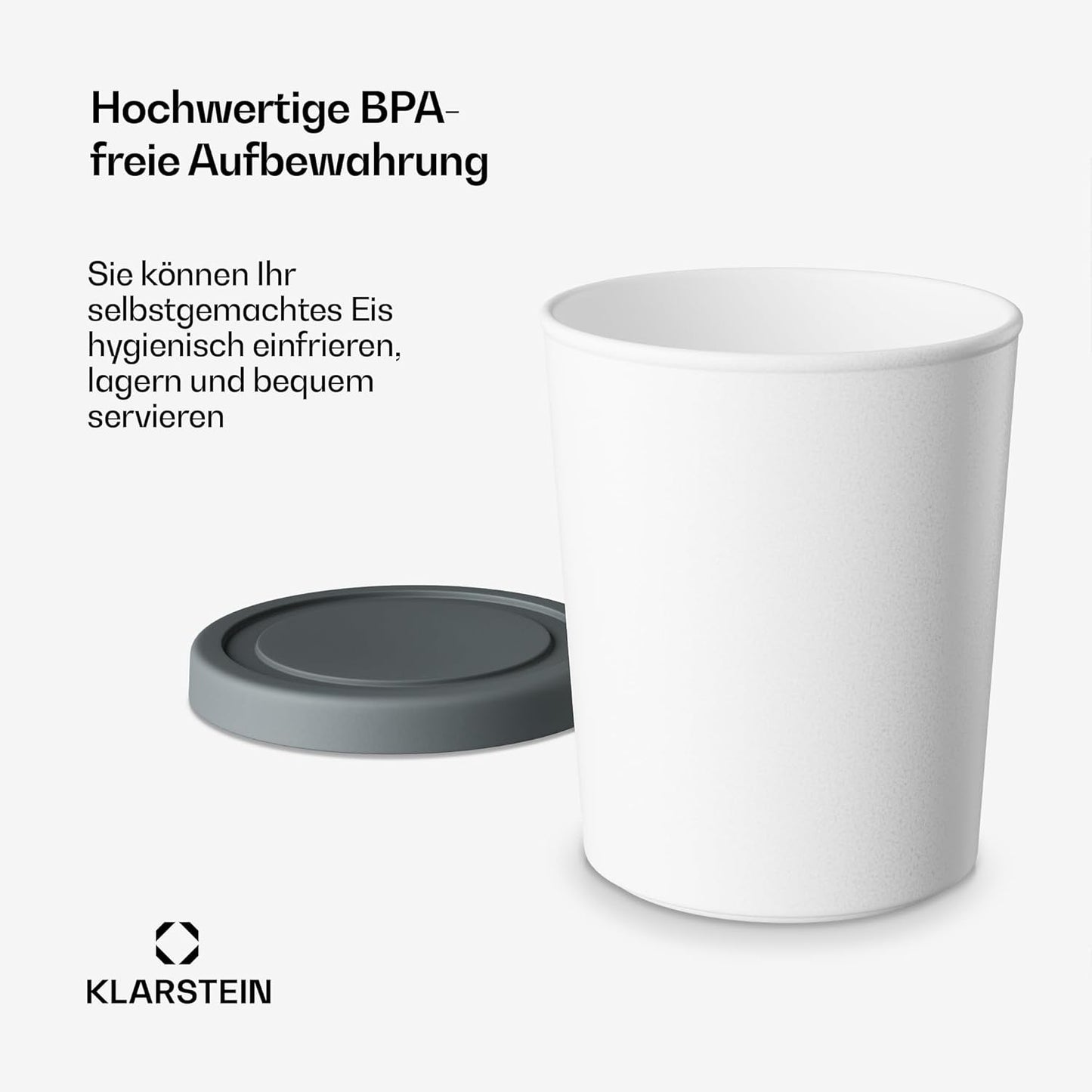 Eisbehälter 4er-Set für Speiseeis, 180ml Behälter