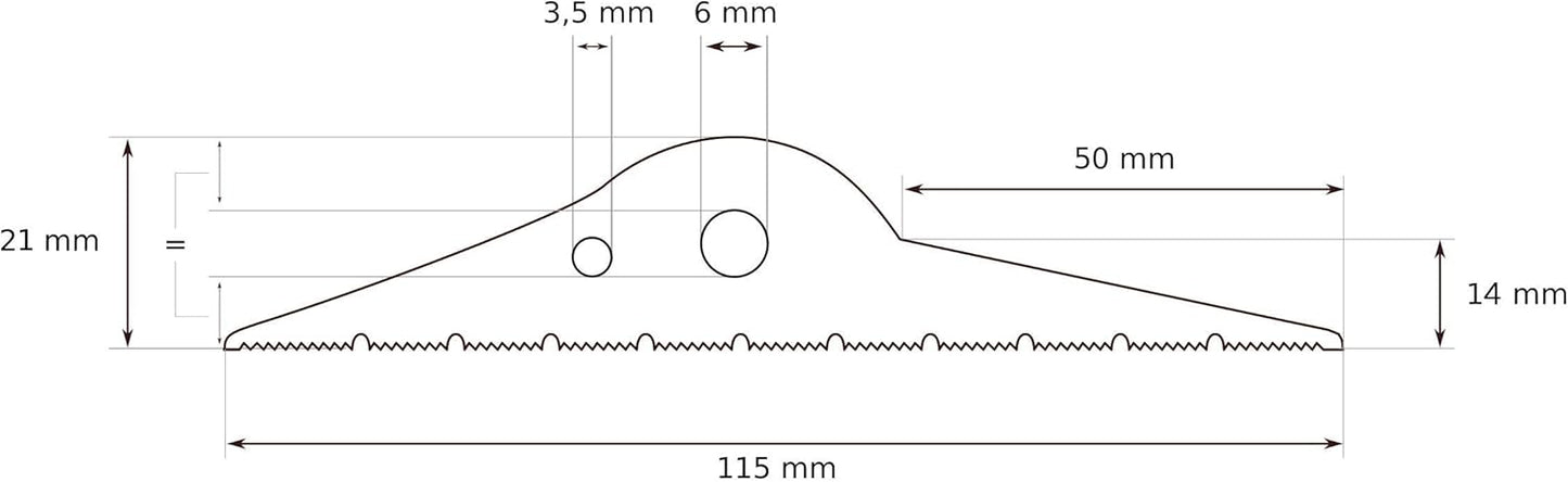 Garagentor-Dichtung mit Montagekleber (5m), 115mm 5 Meter