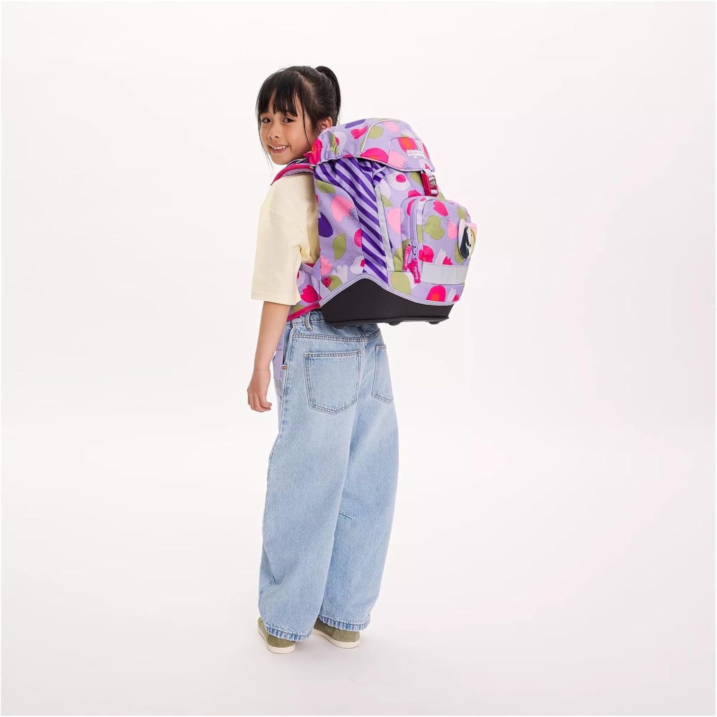 Schultaschen Set CUBO Light, Blütenzaubär - Lila Einheitsgrösse