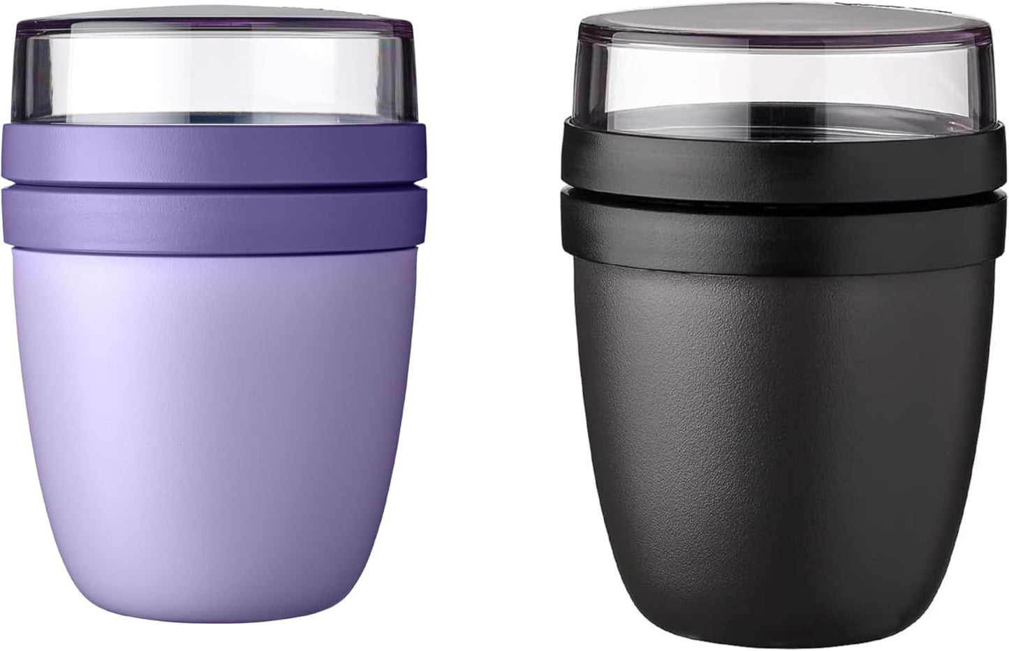 Müslibecher to go, Vivid Lilac + Nordic Black|Lunchpot Mixed
