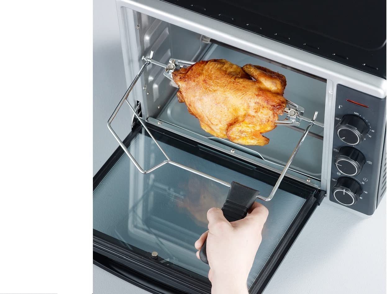Toastofen TO 2056, Mini-Backofen, Silber/Schwarz 30L