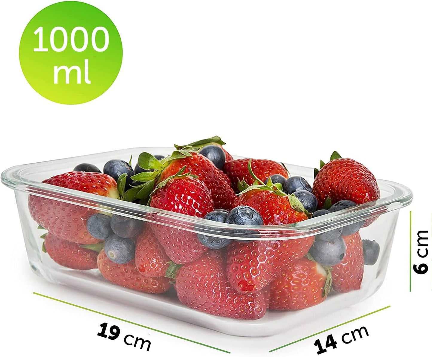 5-teiliges Frischhaltedosen-Set (1000 ml), 5 pack 36oz - 1 Compartment