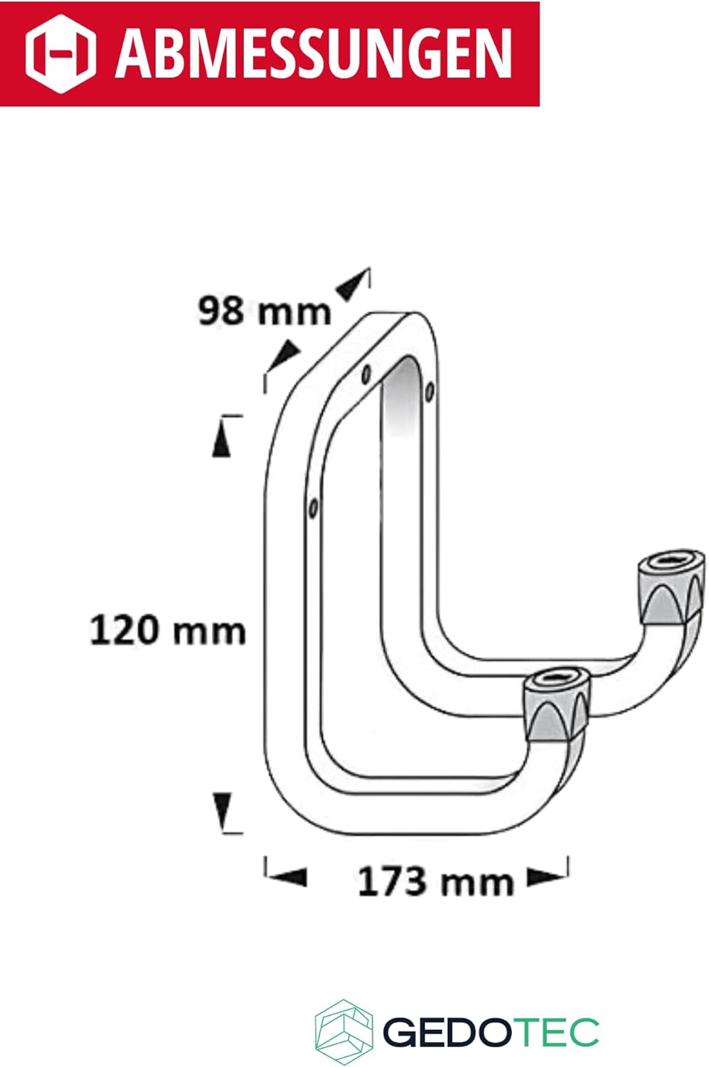 Wandhaken-Set für Geräte, 6 173 mm