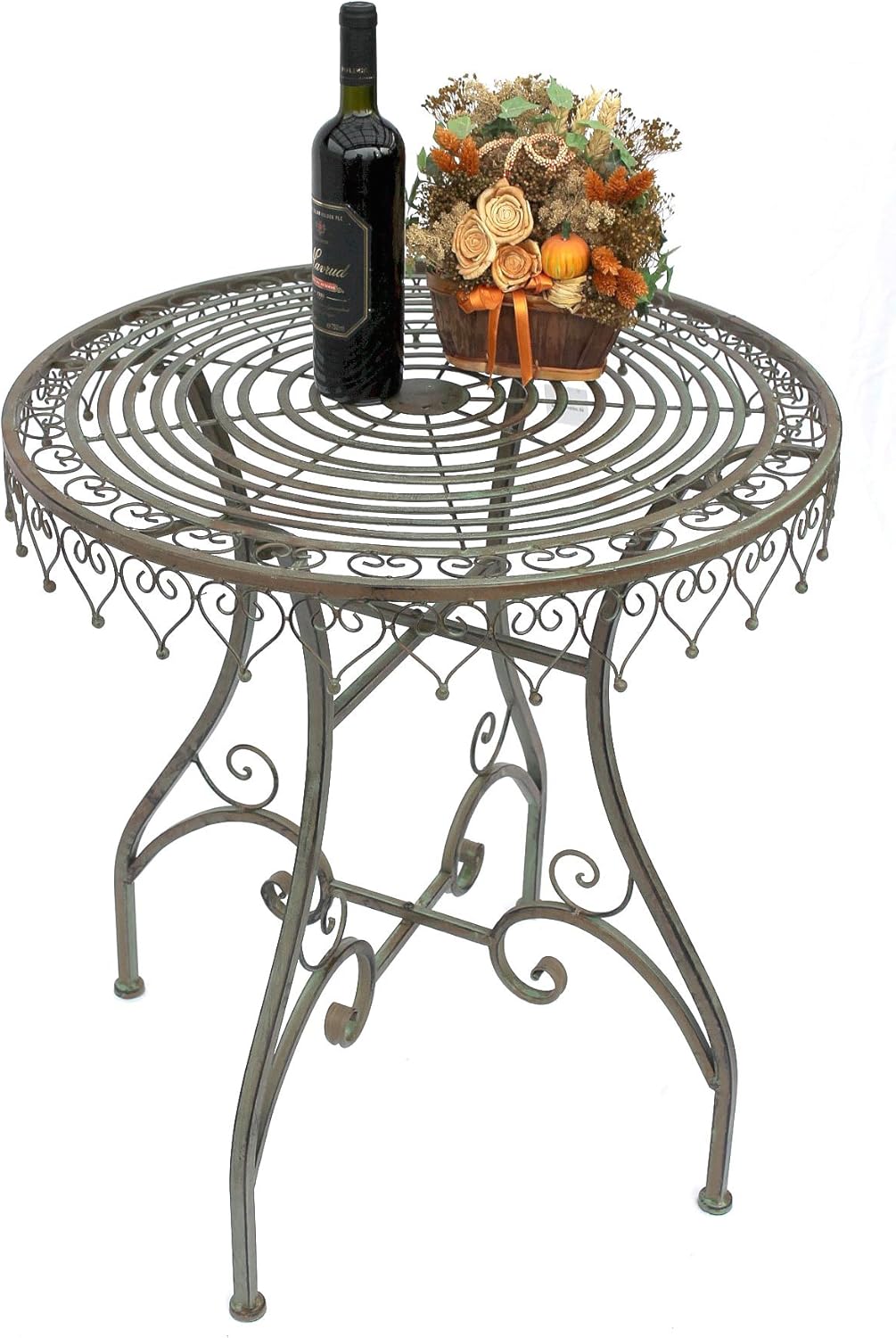 Runder Bistrotisch Malega im Vintage-Stil