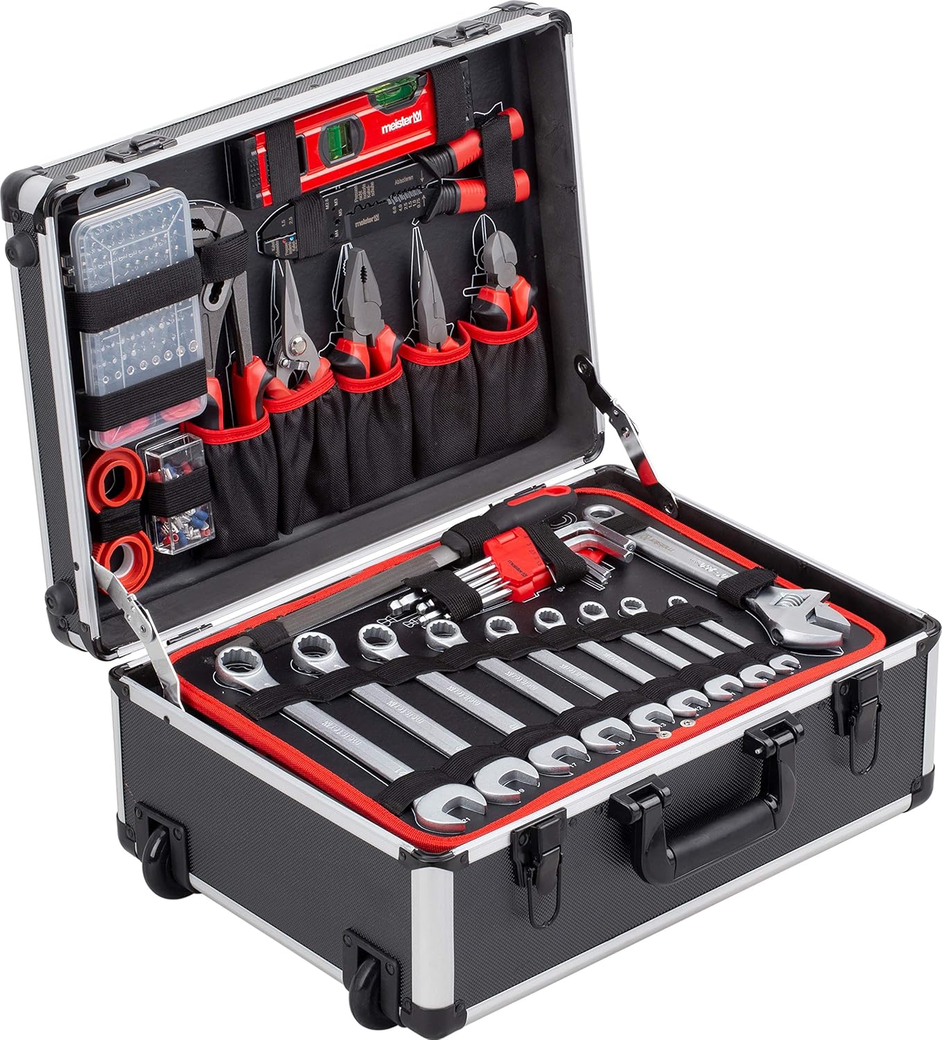 238-teiliges Werkzeugtrolley-Set mit Teleskophandgriff, 238 Teile, Single