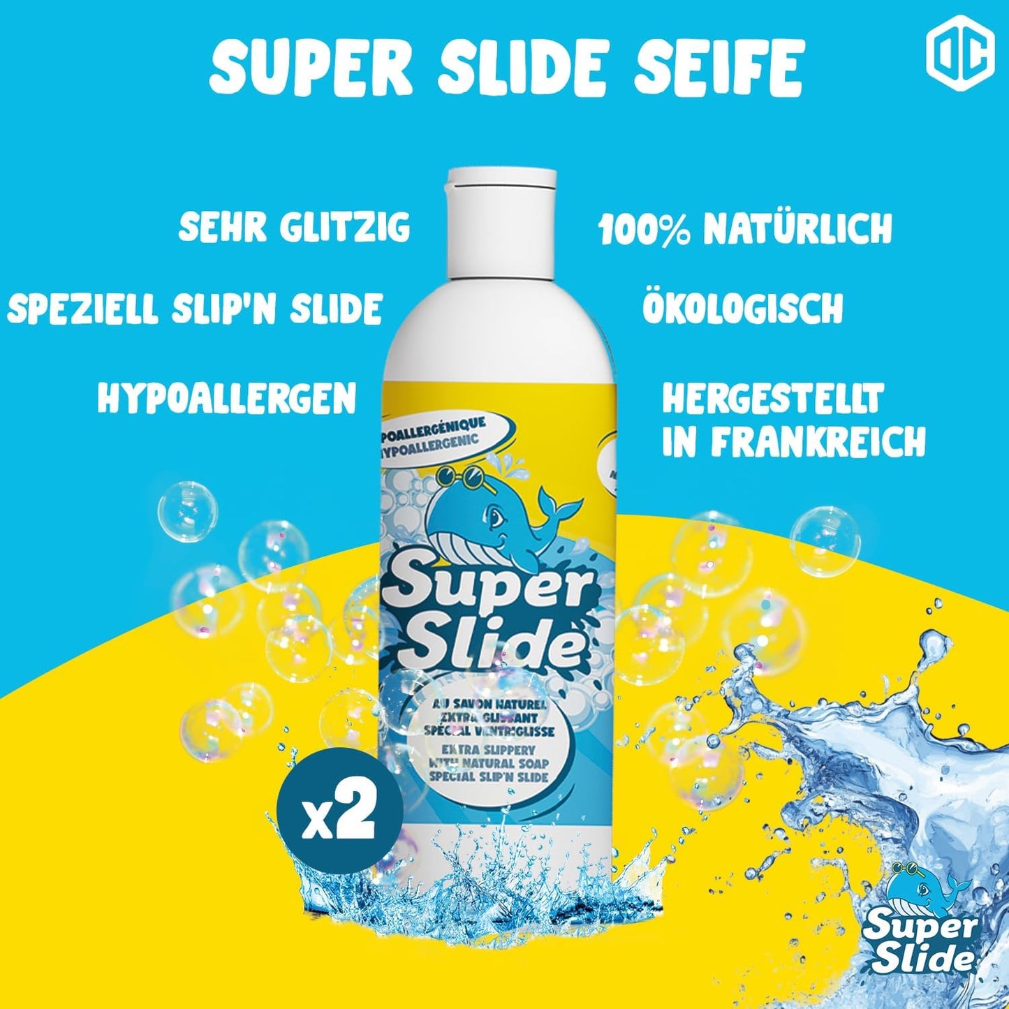 Rutschige Naturseife für Wasserrutschmatten, Seife 2l