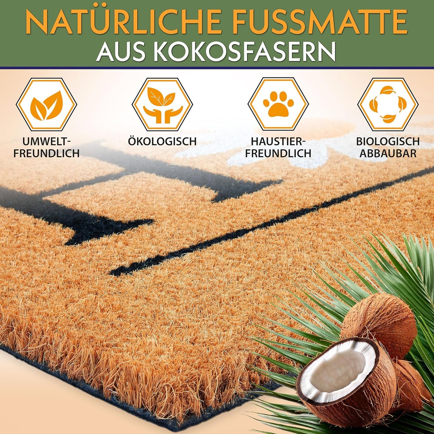 Antirutsch Fussmatte, Home - Gänseblümchen