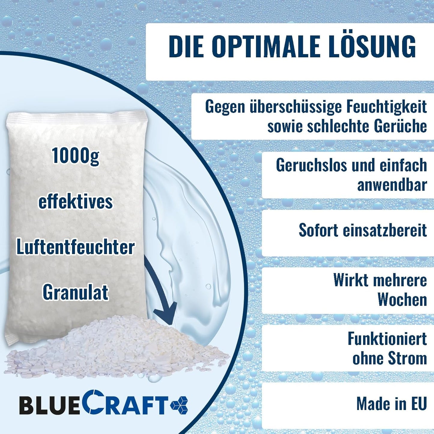 10x Luft-Entfeuchter Granulat im Vliesbeutel, 10x 1kg
