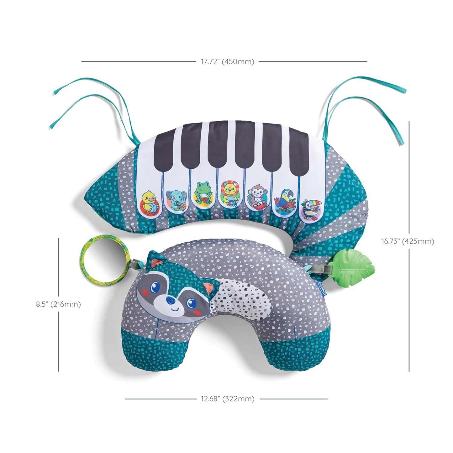 3-in-1 Tummy Time Kissen & Piano für Babys