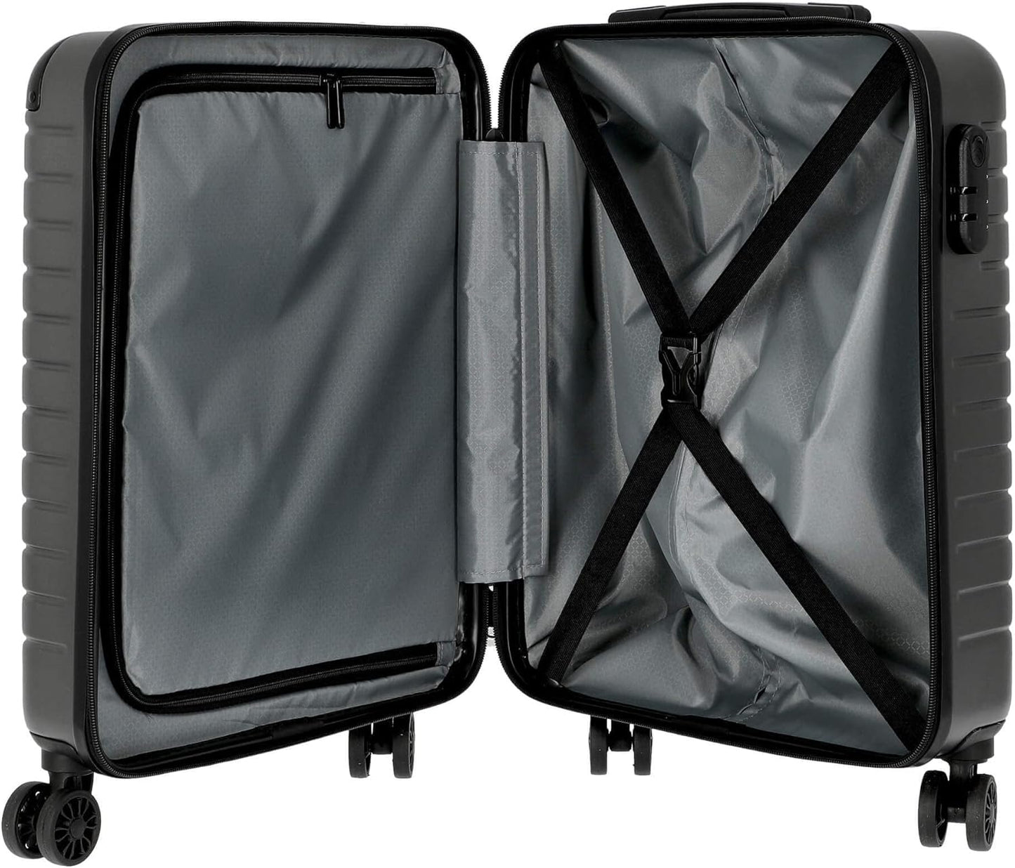 4-Rollen Kabinentrolley 55 cm, Anthrazit