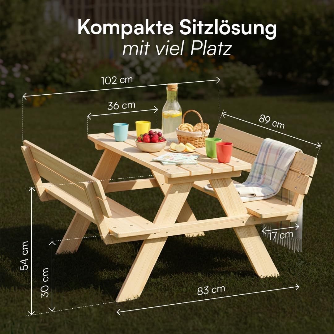 Kindersitzgruppe mit Lehne, mit Lehne