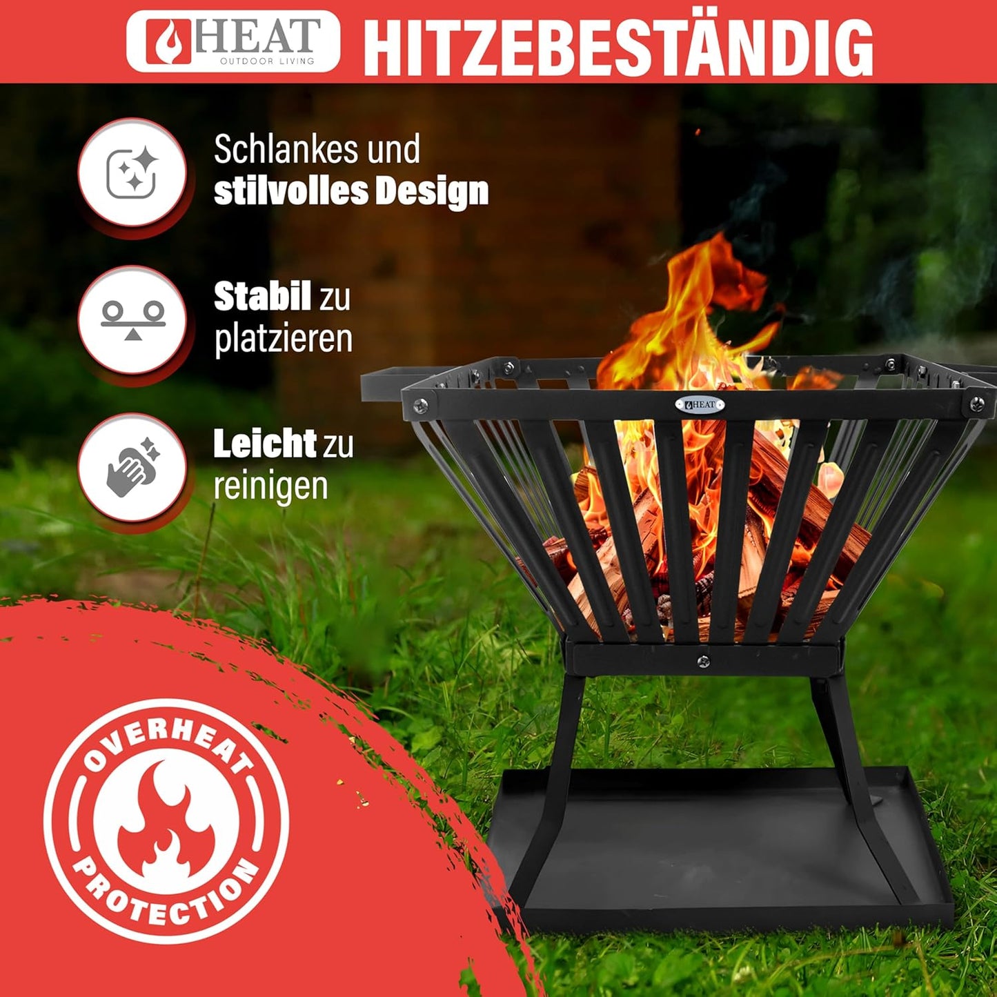 Outdoor Feuerkorb Skal, Skal (40x40x45cm)