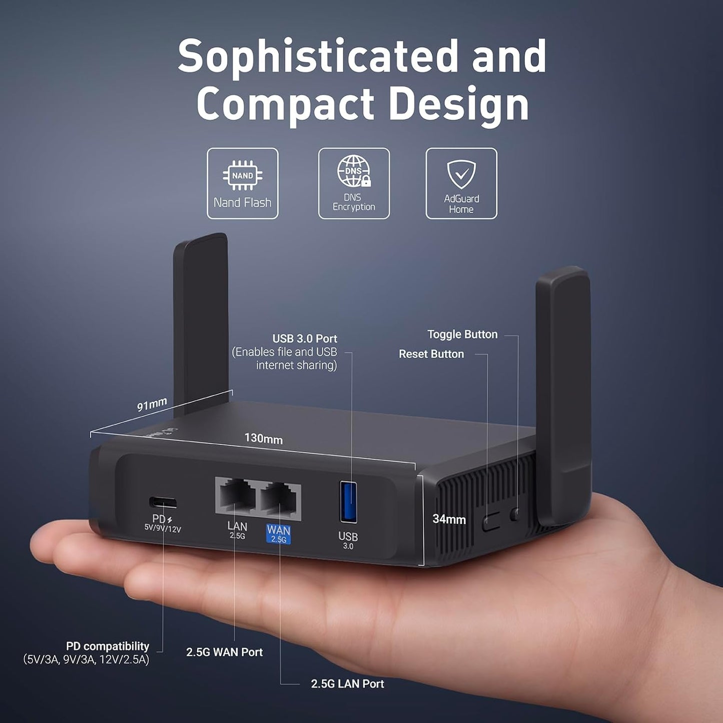 Mobile Reise-WLAN-Router GL-BE3600 Slate 7