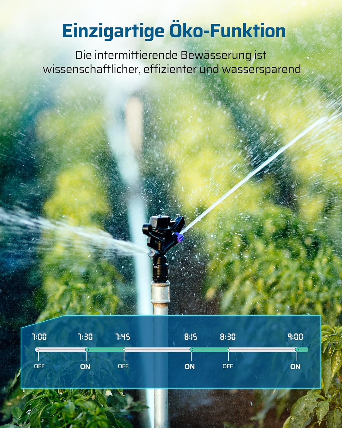 Garten-Bewässerungscomputer mit 2 Ausgängen, 2 Ausgängen