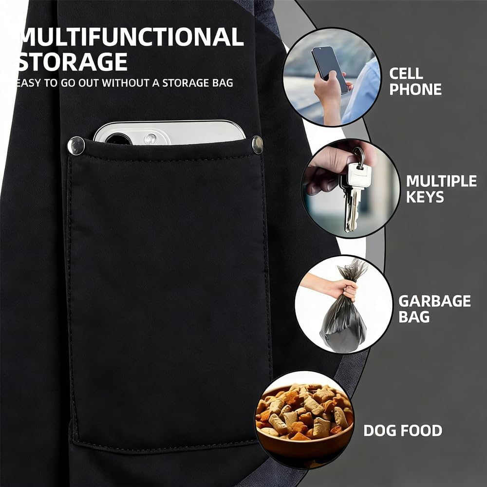 Wendbare Hundetragetasche bis 15 kg, Schwarz