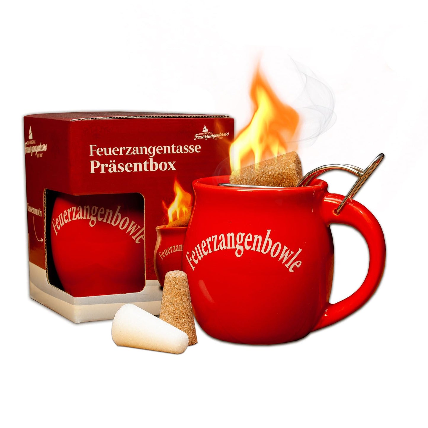 Feuerzangentasse Präsentbox, Rot