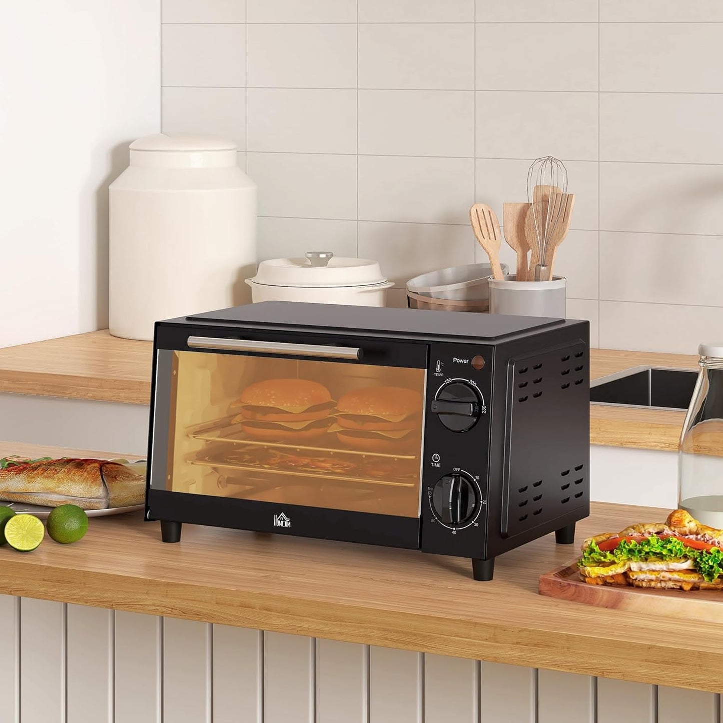 Mini-Backofen 9 L, Schwarz
