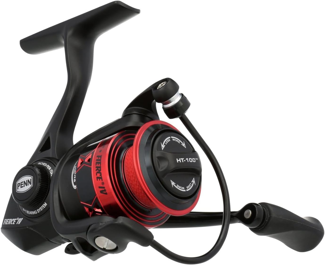Fierce IV Salzwasser-Spinnrolle, schwarz / rot 1000 1000 FIERCE IV 1000 Spule