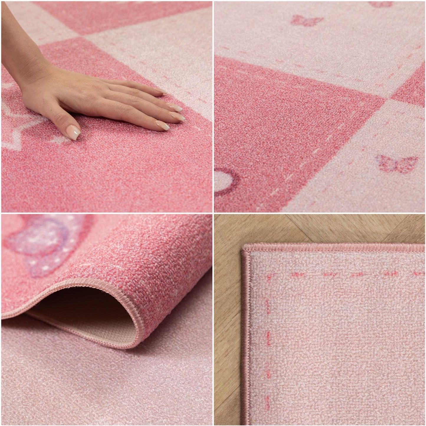 Kinderteppich Prinzessin-Design, 100 x 150 cm (Rechteckig) Pink-2