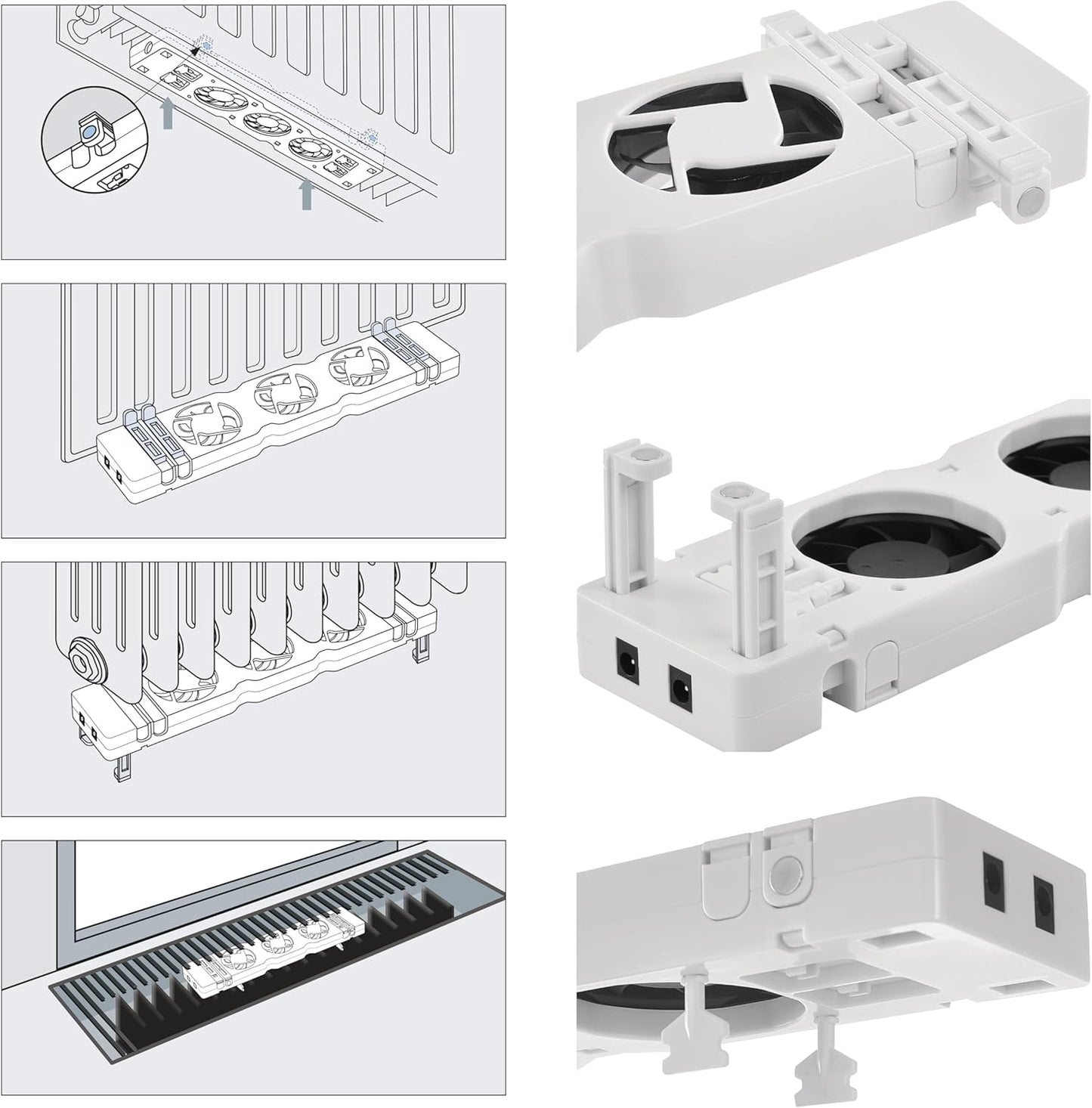 Heizkörperventilator Mono weiss, Starterset MONO