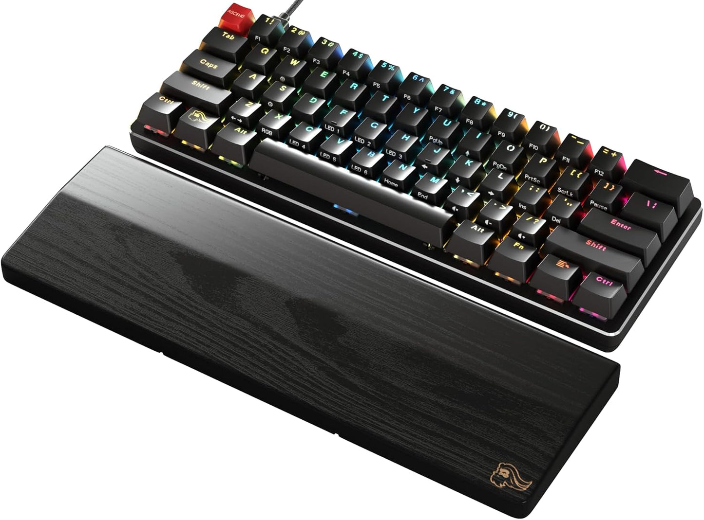 Handballenauflage für Tastatur, Modern, minimalistisch Kompakt Onyx