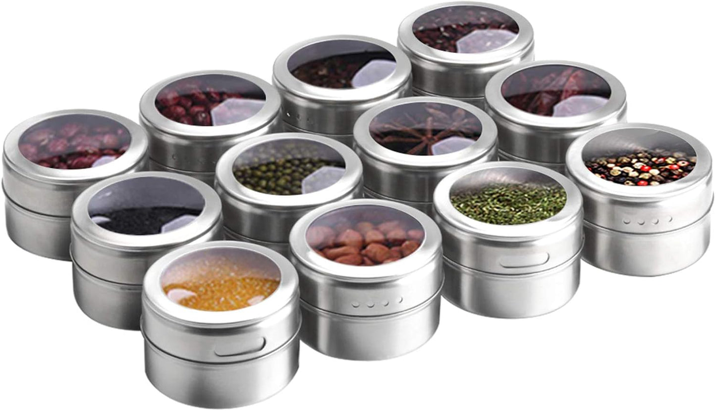 Magnetisches Gewürzdosen-Set (12 Stück), 12 jars only(2.5"x2")