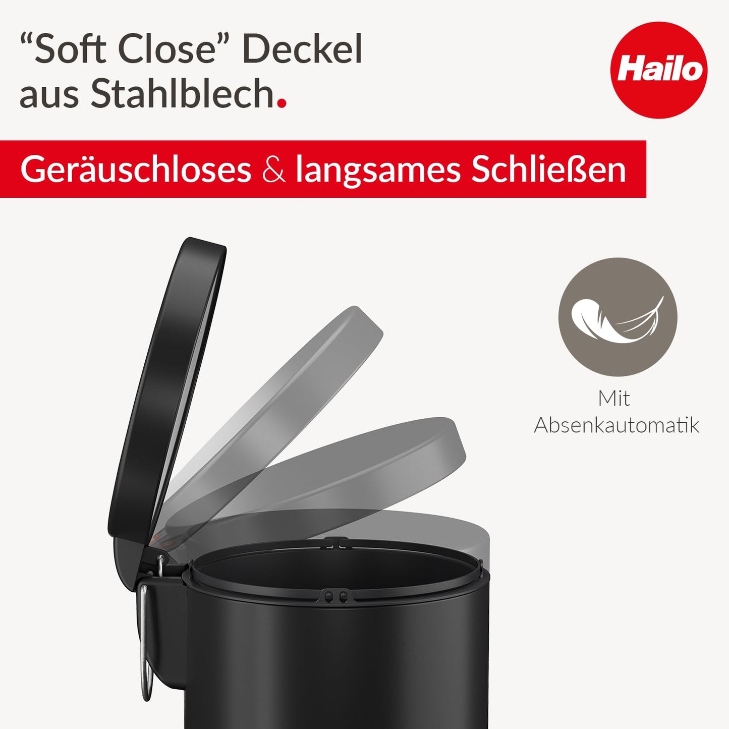 Tretmülleimer Selekta, Schwarz