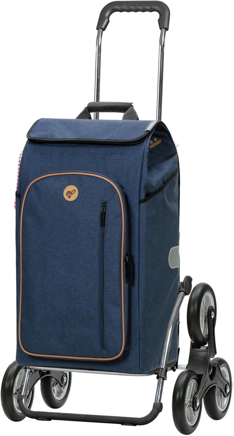 Royal Shopper - Einkaufstrolley mit Treppensteiger und Kühlfach, Blau