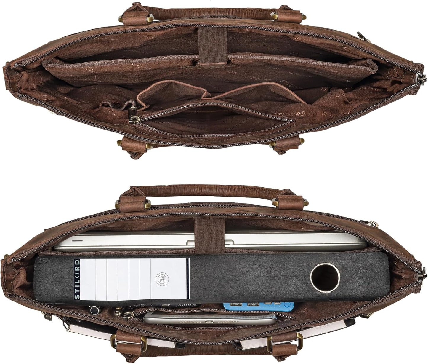 Bailey Laptoptasche mit Trolley-Aufsteckfunktion, Zamora - Braun