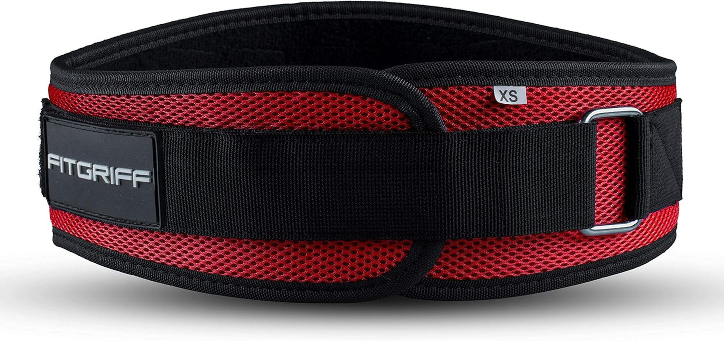 Gewichthebergürtel V1 für Krafttraining (Medium), Rot 81cm - 88cm Bauchumfang (Medium)