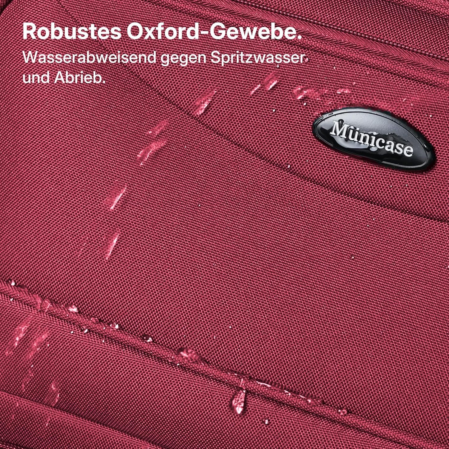 Stoffkoffer mit TSA-Schloss, Weinrot Koffer XL (79 cm) erweiterbar