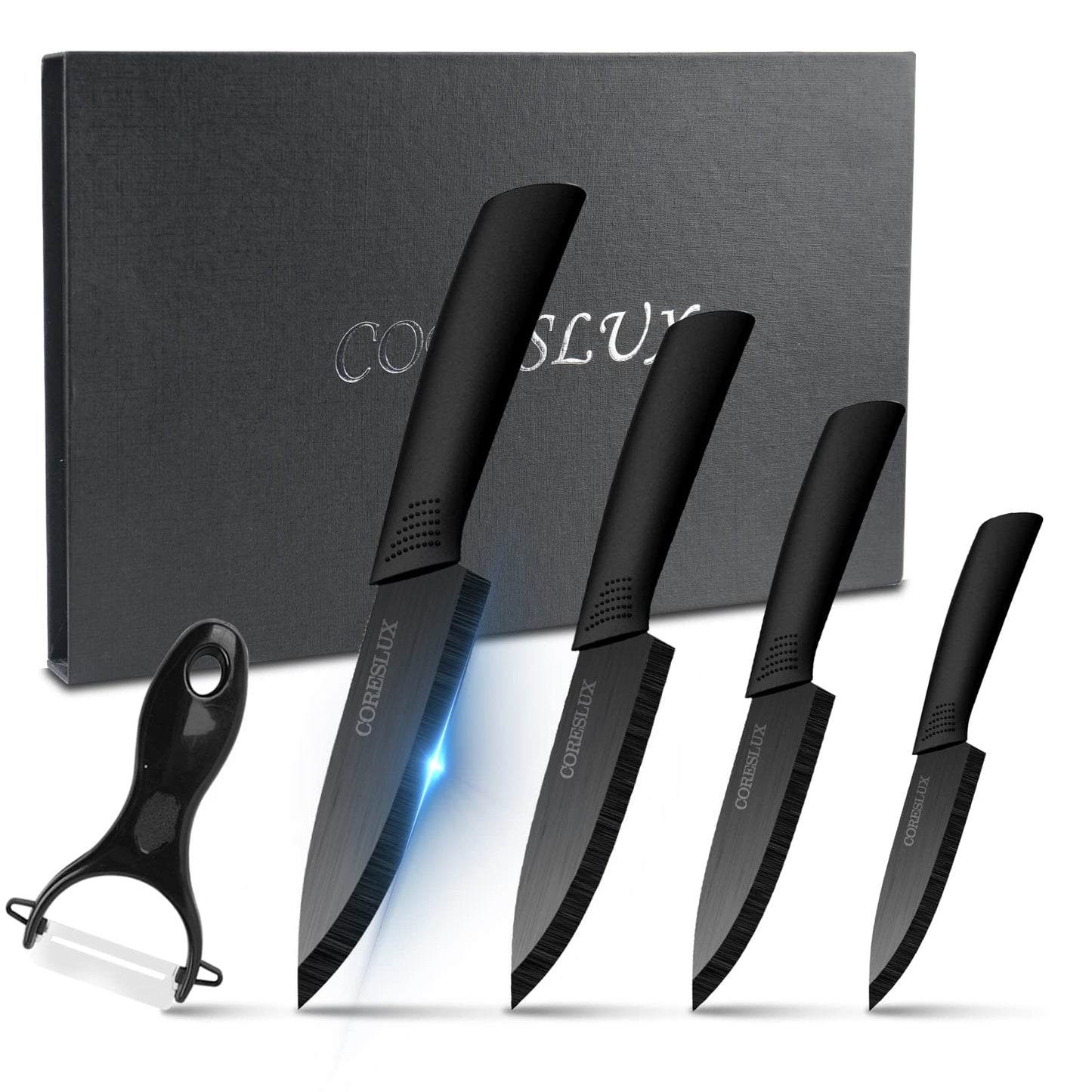 Keramikmesser-Set, Schwarze Boxverpackung