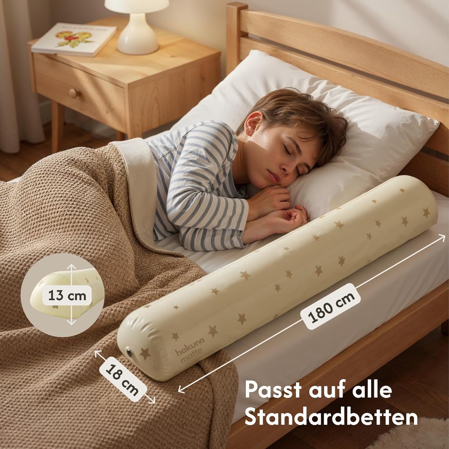 Aufblasbarer Bettschutz für Kinder und Babys (180 cm), 180cm