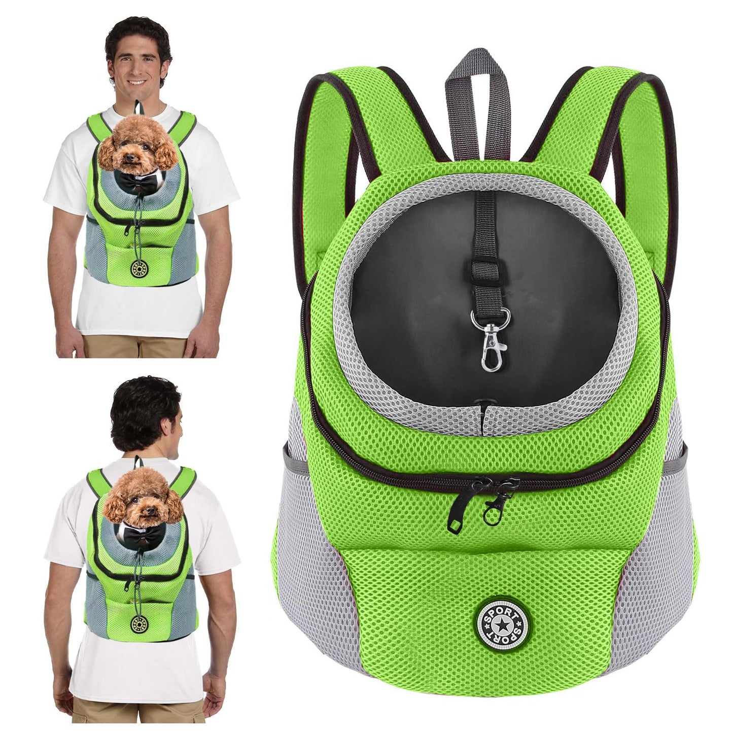 Hundetragerucksack, M Grün