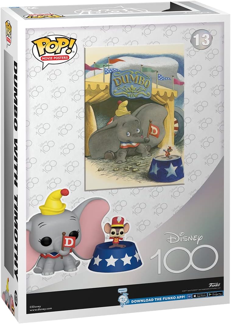 POP Movie Poster Disney 100Th Anniversary Dumbo, Einheitsgrösse, Mehrfarben