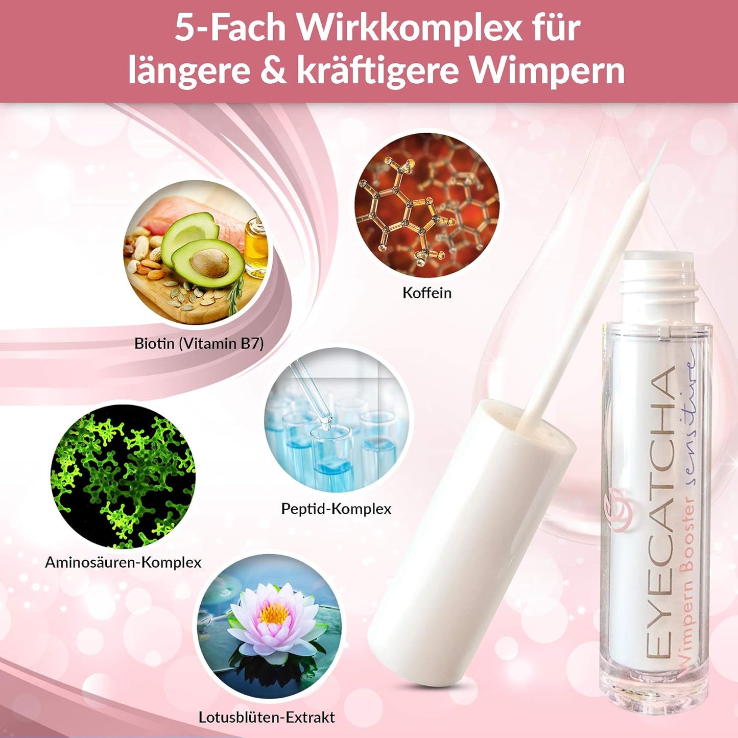 Sensitive Eyelash Serum mit Biotin & Peptiden 3 ml