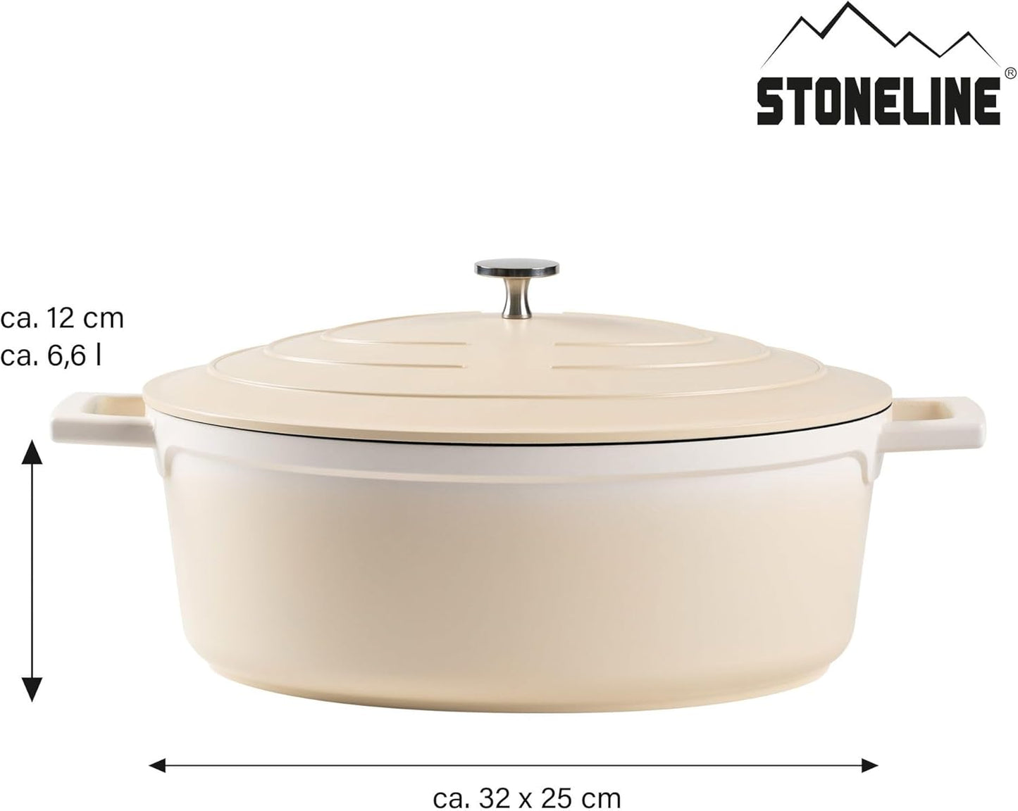 Cocotte Bräter, 32 cm Creme