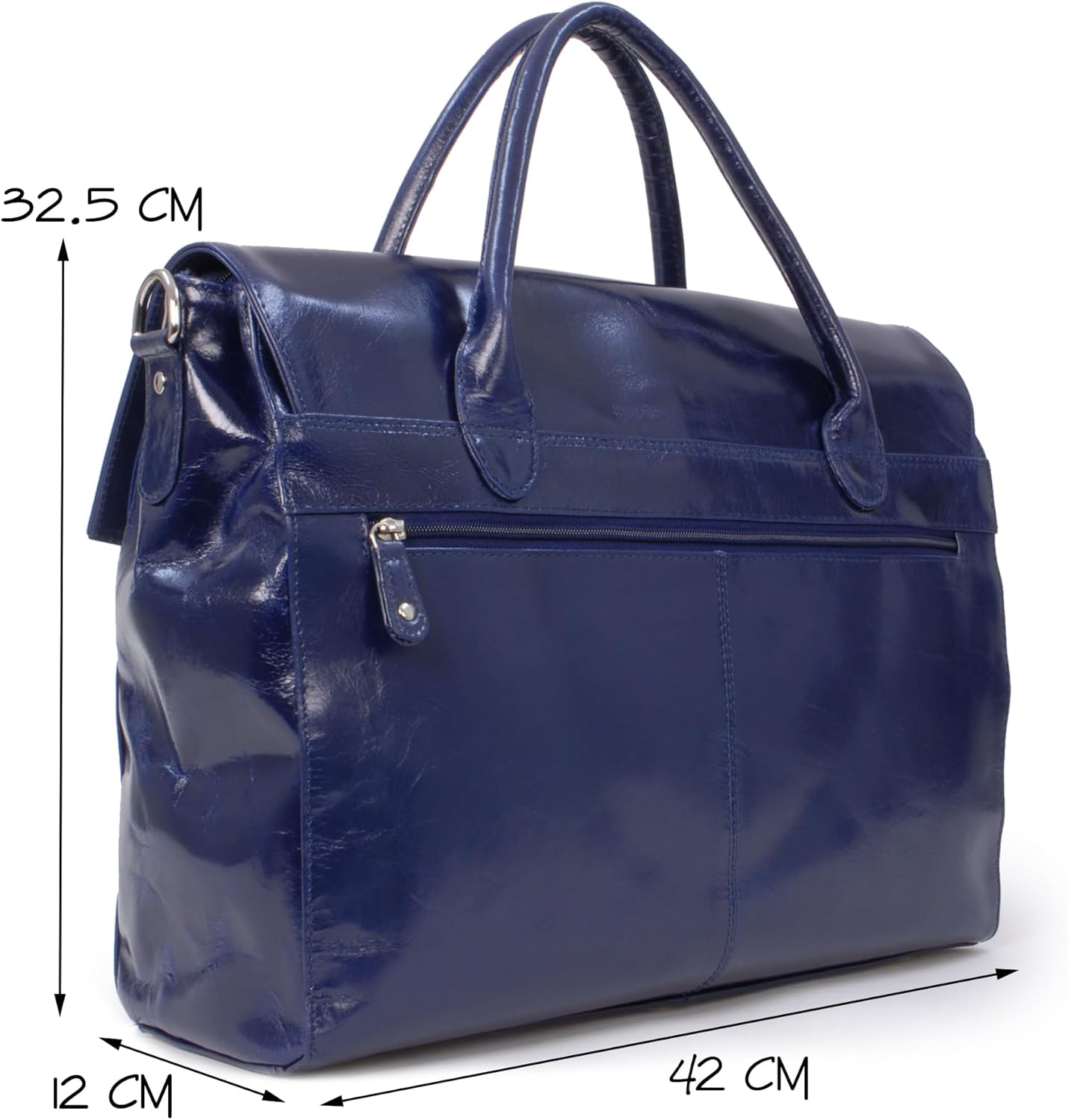 Laptopaktentasche Helena mit Schultergurt, XL Blau