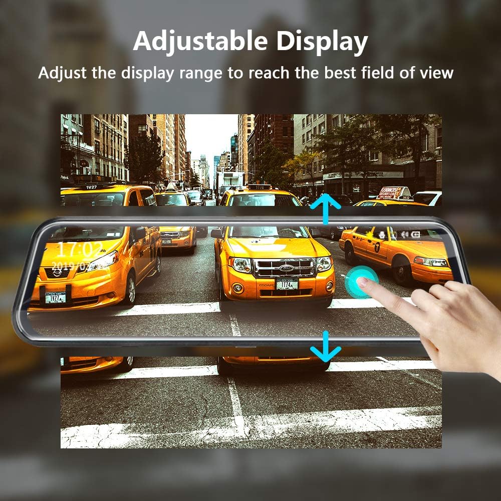 Spiegel Dashcam mit 10'' Touch Screen