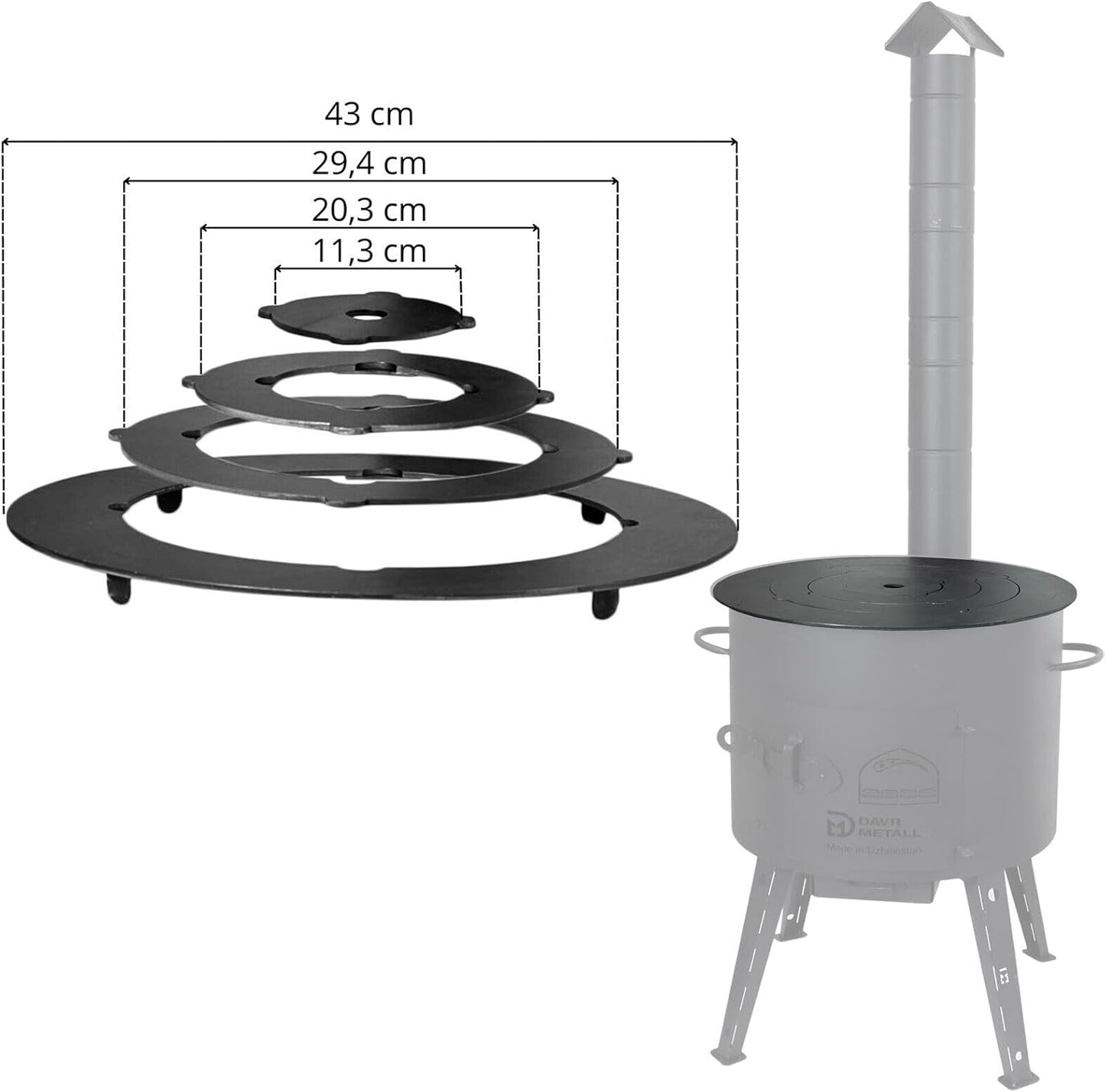 Adapter-Ringe für Eintopfofen