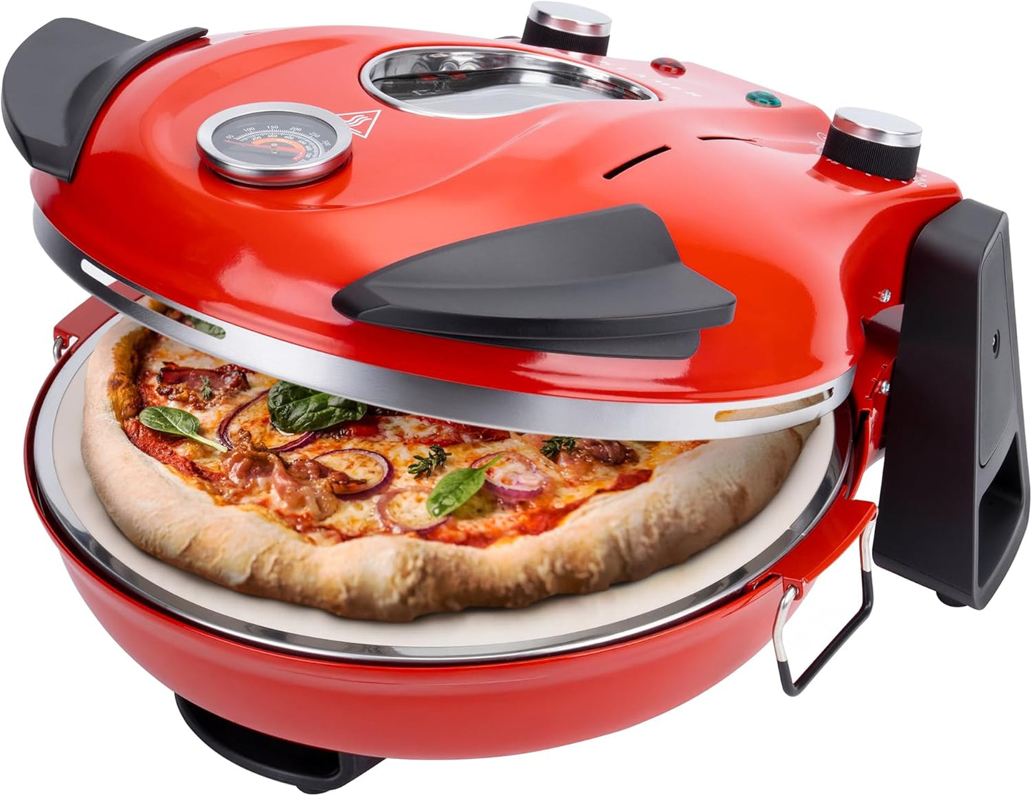 Elektrischer Pizzaofen mit Keramik Pizzastein