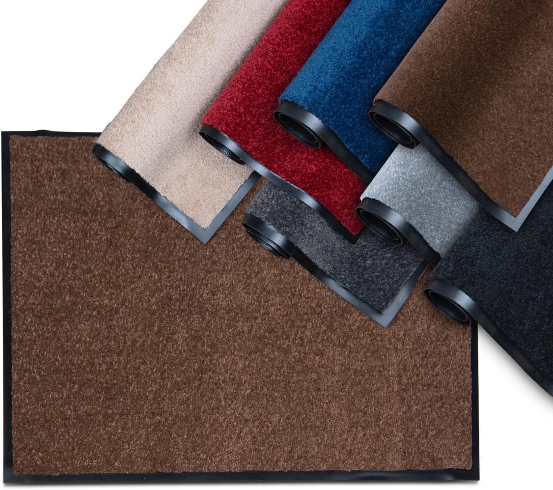 Rutschfeste Schmutzfangmatte (60x80 cm), 60 x 80 Cm Opticlean Braun