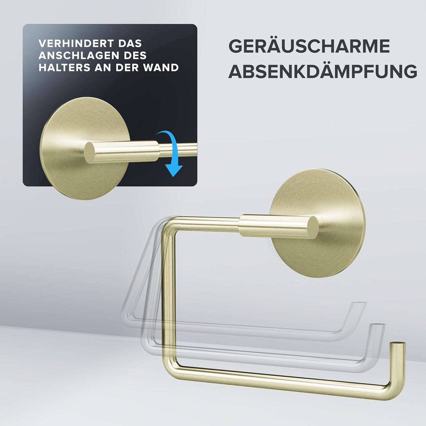 Toilettenpapierhalter, Gold Zum Kleben
