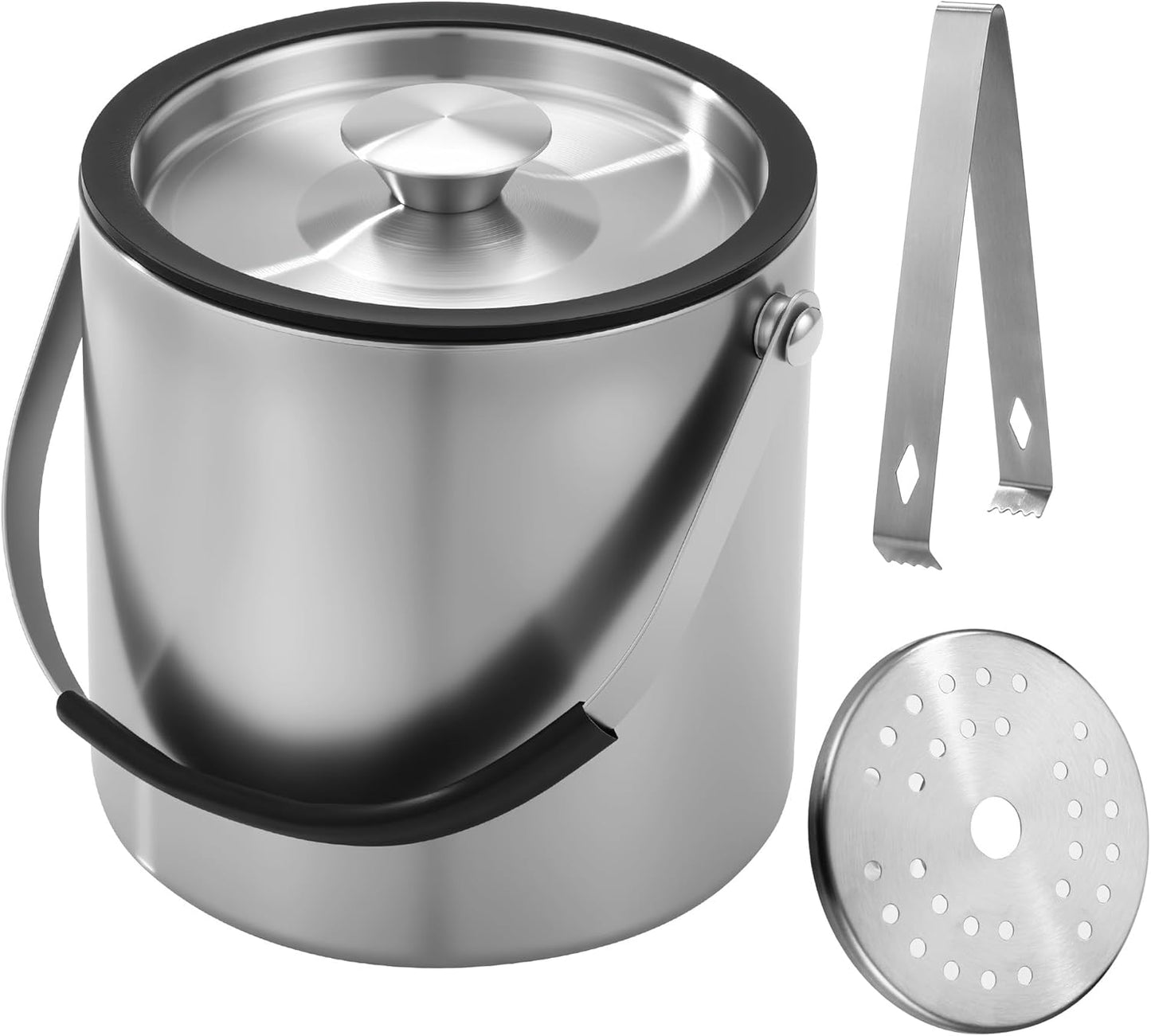 Eiswürfelbehälter mit Deckel und Zange, 2.0L