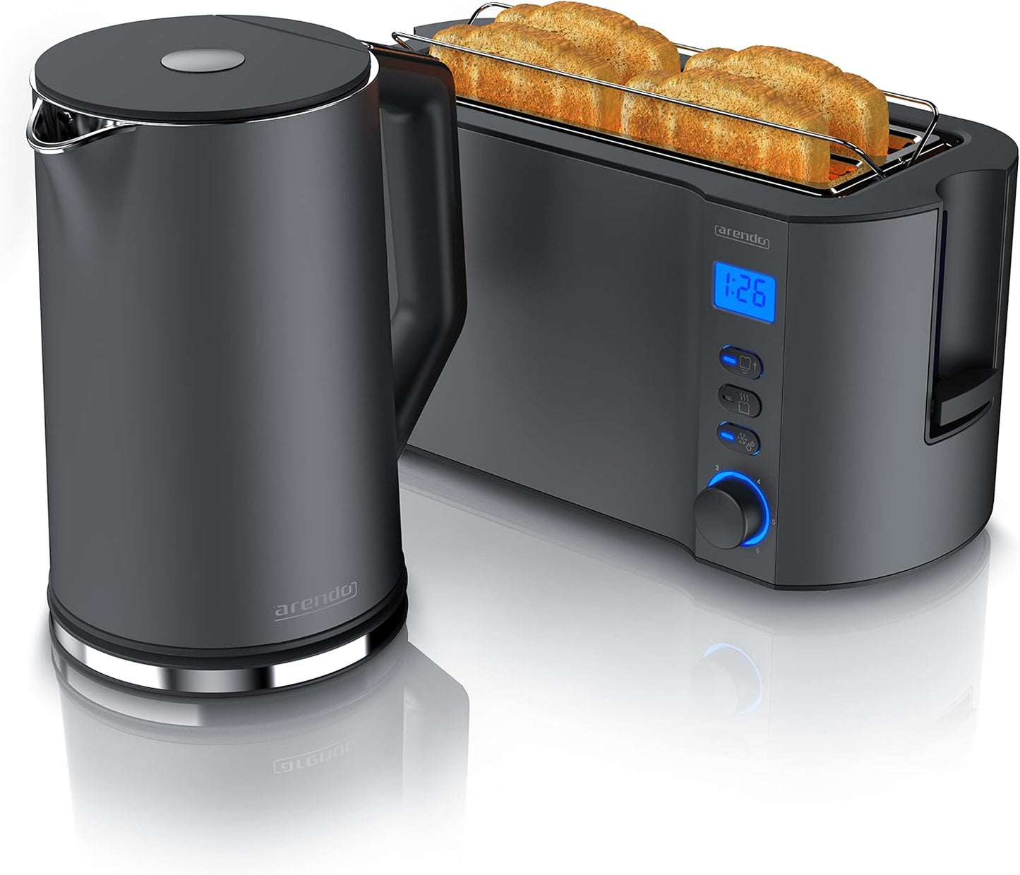 Wasserkocher- und Toaster-Set, A: Cool Grey