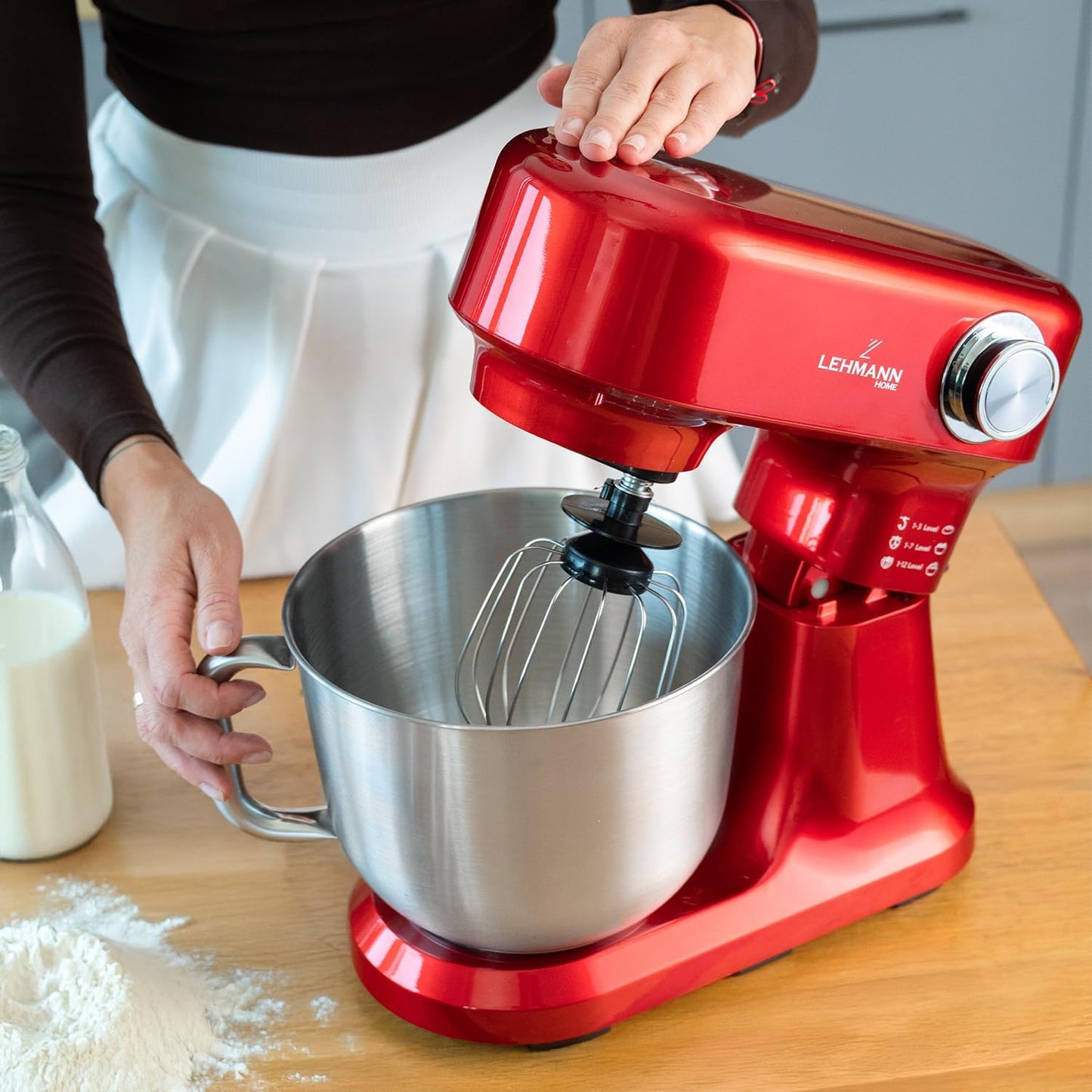 Küchenmaschine mit Zubehör-Set, Rot
